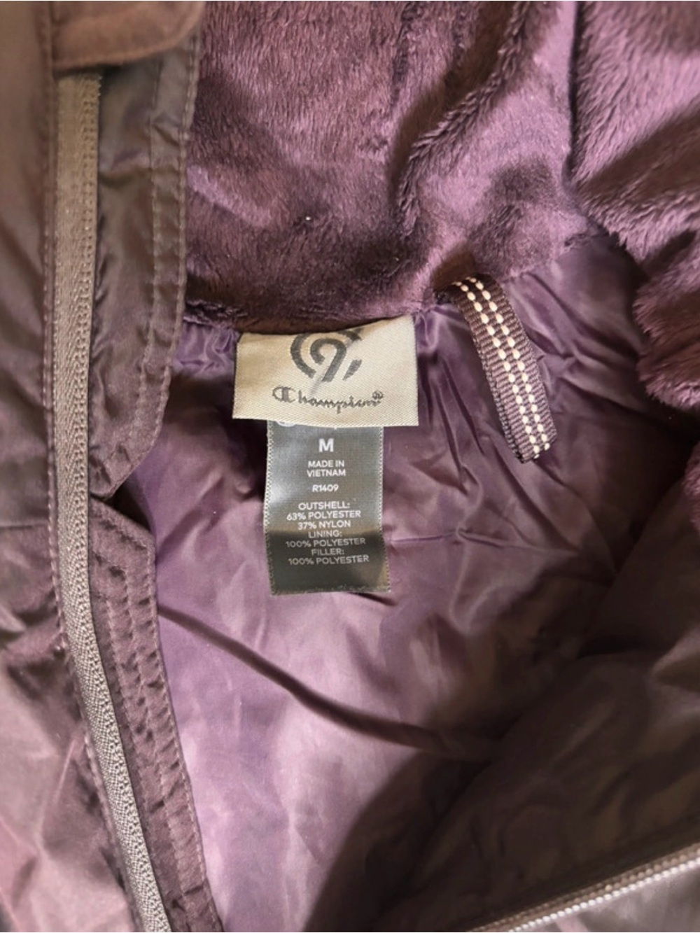 Champion Quilted Puffer Vest in Plum - Picture 2 of 3